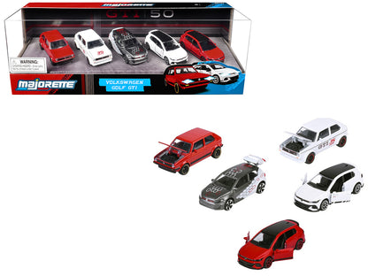"Volkswagen Gold GTI" 5 Piece Set 1/64 Diecast Model Cars