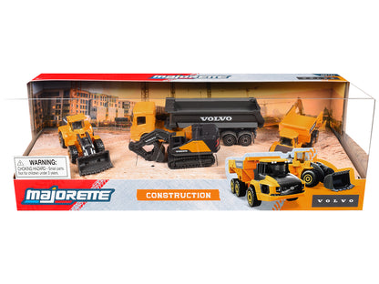 "Volvo Construction" (2026) 4 Piece Set 1/64 Diecast Model Cars