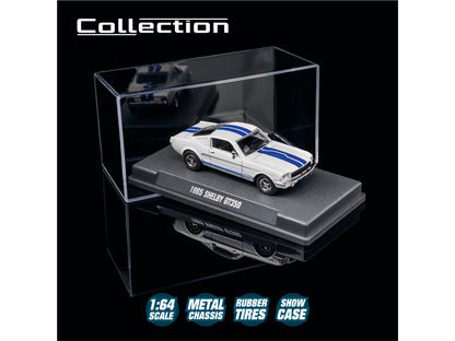 1965 Shelby GT350 White with Blue Stripes "Collection" Series 1/64 Diecast Model Car