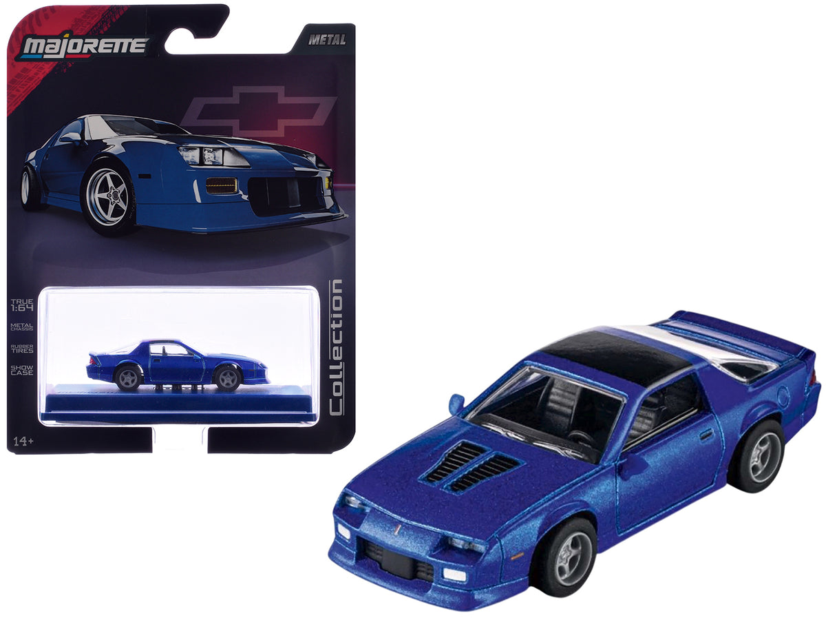 1985 Chevrolet Camaro Blue Metallic with Black Top "Collection" Series 1/64 Diecast Model Car