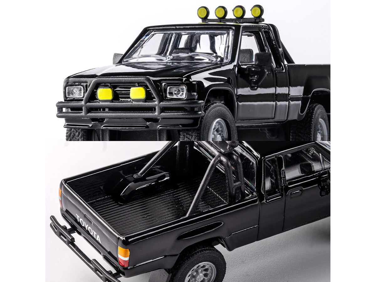1985 Toyota Hilux SR5 Pickup Truck Black "Collection" Series 1/64 Diecast Model Car