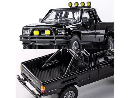 1985 Toyota Hilux SR5 Pickup Truck Black "Collection" Series 1/64 Diecast Model Car