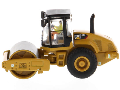 CAT Caterpillar CS56 Smooth Drum Vibratory Soil Compactor with Operator "High Line" Series 1/87 (HO) Scale Diecast Model