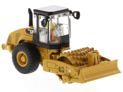 CAT Caterpillar CS56 Padfoot Drum Vibratory Soil Compactor with Operator "High Line" Series 1/87 (HO) Scale Diecast Model