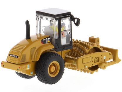CAT Caterpillar CS56 Padfoot Drum Vibratory Soil Compactor with Operator "High Line" Series 1/87 (HO) Scale Diecast Model