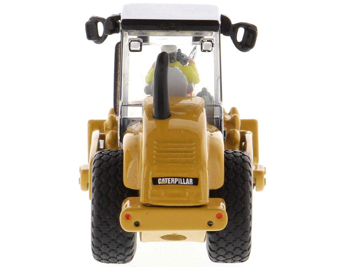 CAT Caterpillar CS56 Padfoot Drum Vibratory Soil Compactor with Operator "High Line" Series 1/87 (HO) Scale Diecast Model