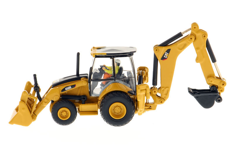 CAT Caterpillar 450E Backhoe Loader with Operator "High Line" Series 1/87 (HO) Scale Diecast Model