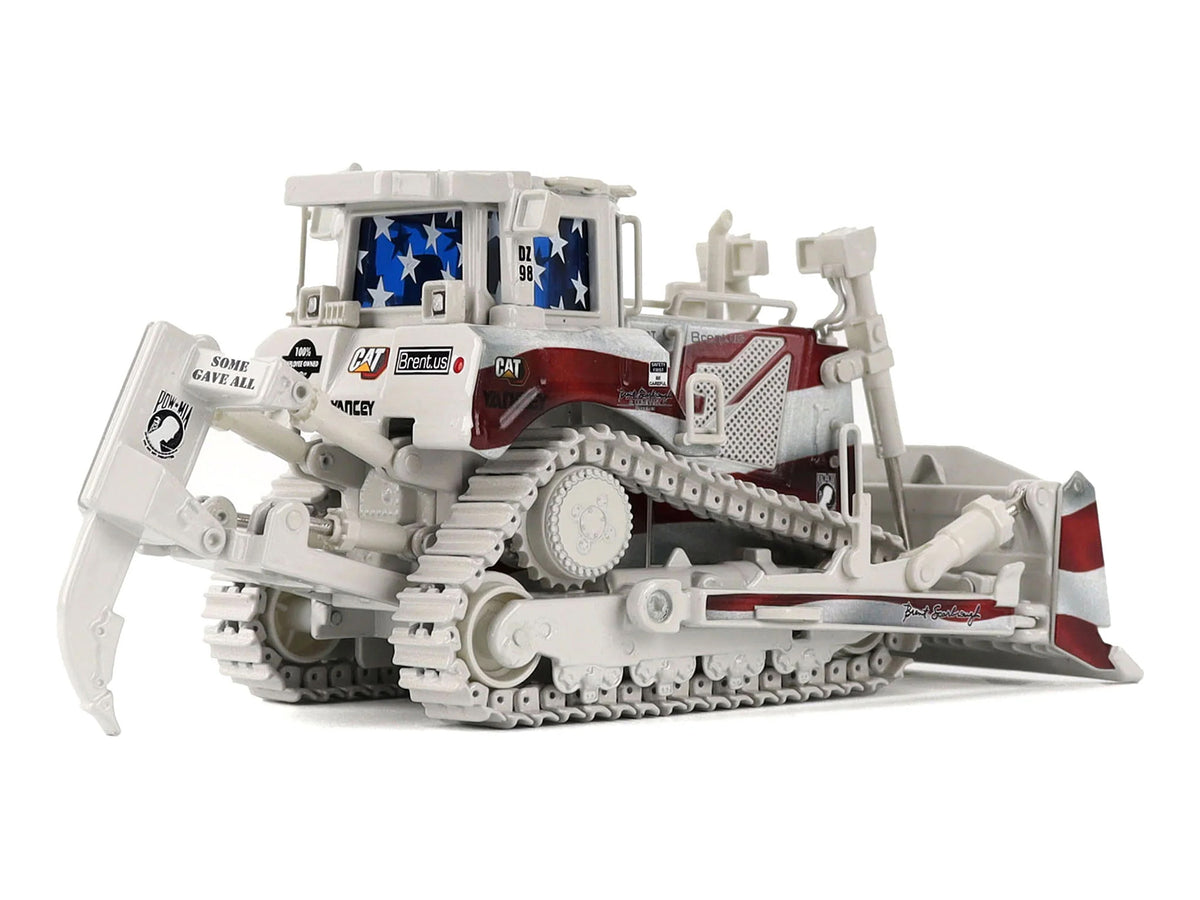 CAT Caterpillar D8T Track Type Tractor with Single Shank Ripper "Brent Scarbrough & Co." Patriotic Livery "High Line" Series 1/50 Diecast Model