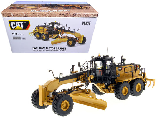 CAT Caterpillar 18M3 Motor Grader with Operator "High Line Series" 1/50 Diecast Model