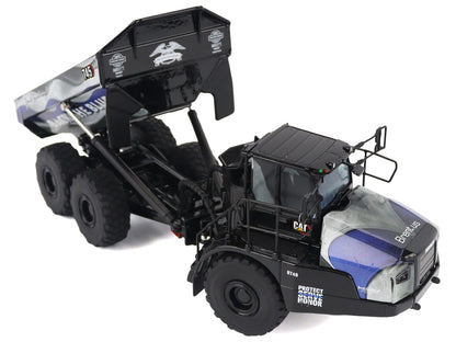 CAT Caterpillar 745 Articulated Dump Truck "Brent Scarbrough & Co. - Back the Blue" Black with Graphics "High Line" Series 1/50 Diecast Model
