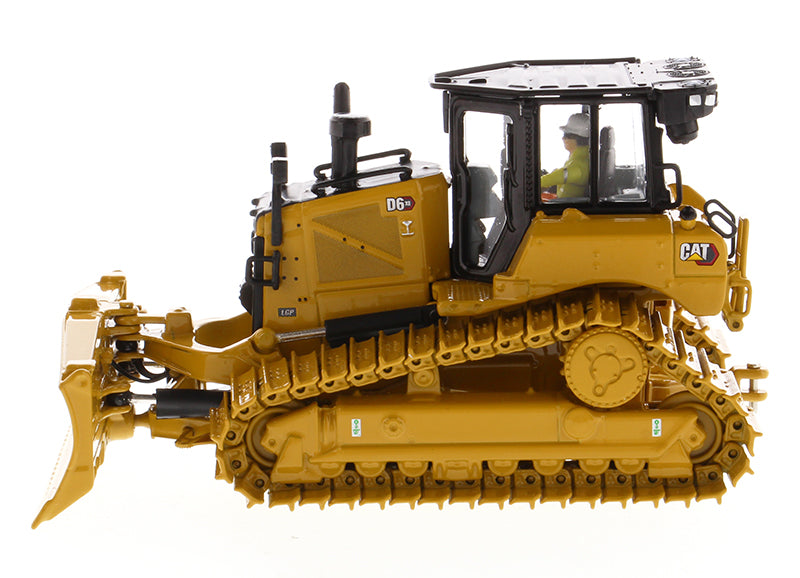 CAT Caterpillar D6 XE LGP Track Type Tractor Dozer with VPAT Blade and Operator "High Line" Series 1/50 Diecast Model