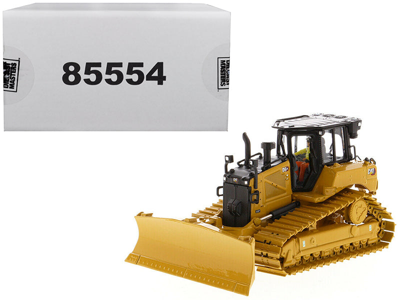 CAT Caterpillar D6 XE LGP Track Type Tractor Dozer with VPAT Blade and Operator "High Line" Series 1/50 Diecast Model