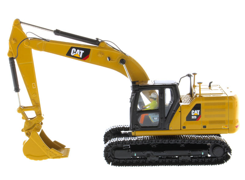 CAT Caterpillar 323 Hydraulic Excavator with Operator Next Generation Design "High Line Series" 1/50 Diecast Model