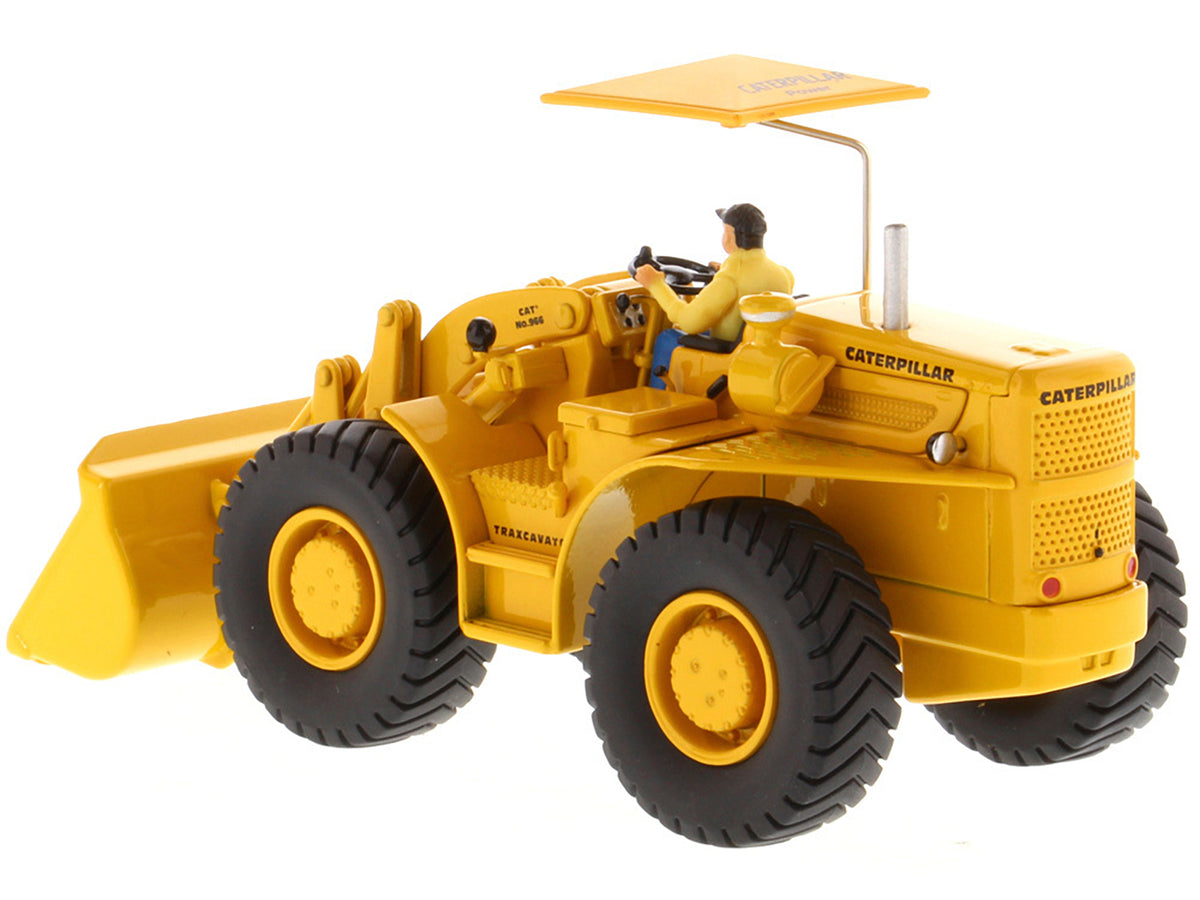 CAT Caterpillar 966A Wheel Loader Yellow with Operator "Vintage Series" 1/50 Diecast Model