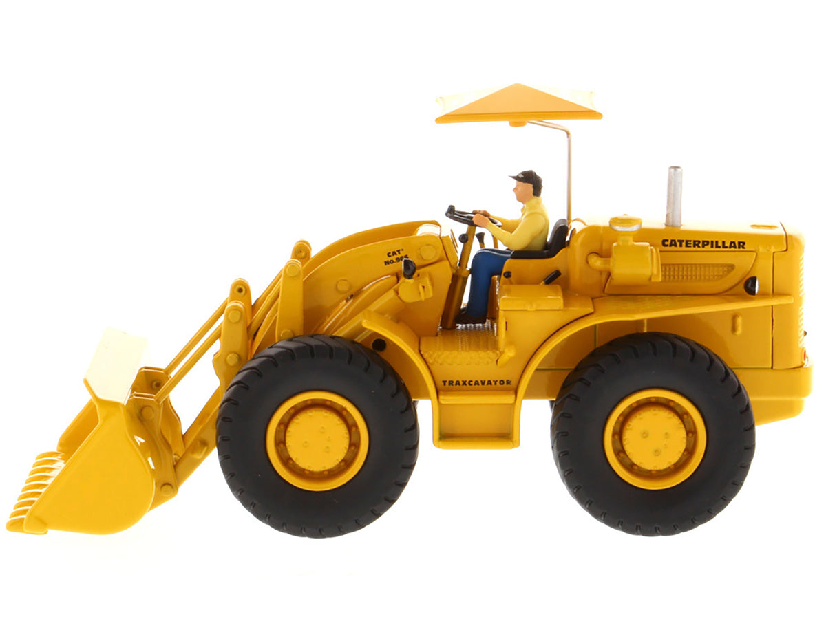 CAT Caterpillar 966A Wheel Loader Yellow with Operator "Vintage Series" 1/50 Diecast Model
