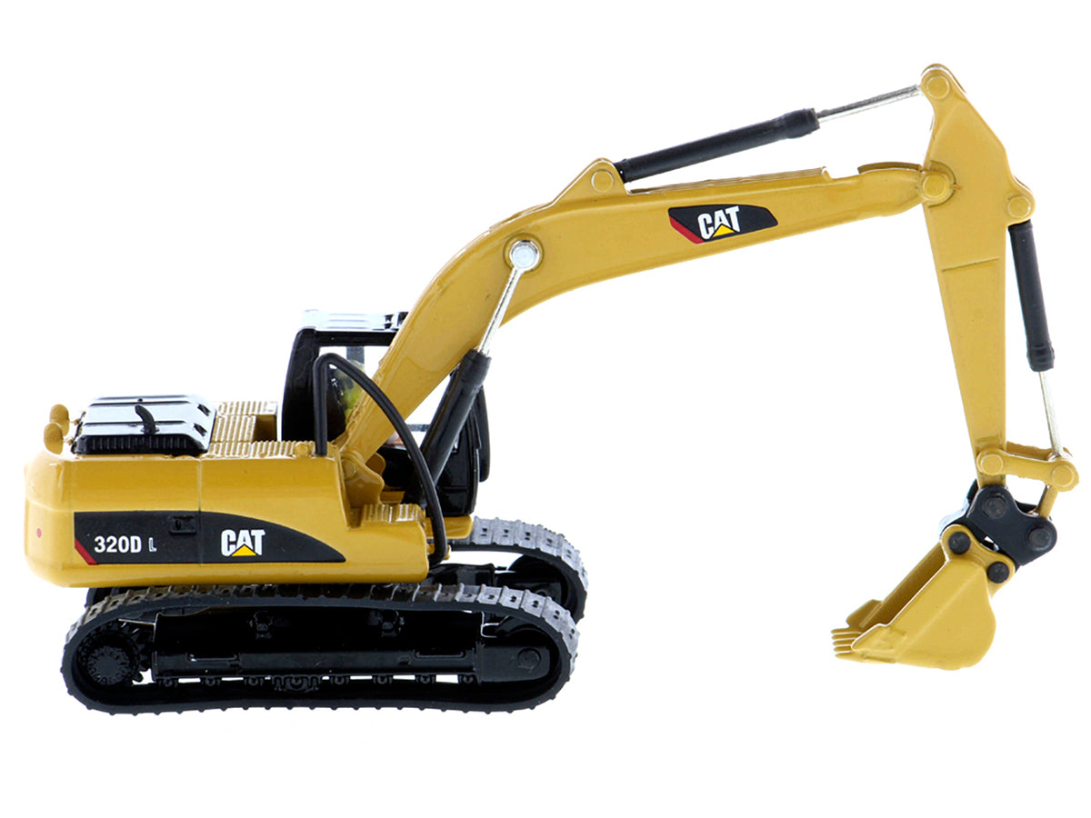 CAT Caterpillar 320D L Hydraulic Excavator with Multiple Work Tools and Operator "High Line" Series 1/87 (HO) Scale Diecast Model