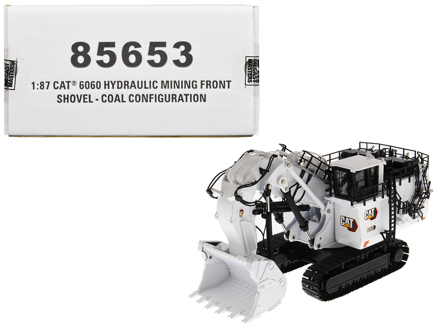 CAT Caterpillar 6060 Hydraulic Mining Front Shovel Coal Configuration White "High Line Series" 1/87 (HO) Scale Diecast Model