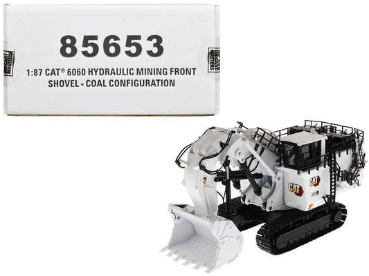 CAT Caterpillar 6060 Hydraulic Mining Front Shovel Coal Configuration White "High Line Series" 1/87 (HO) Scale Diecast Model