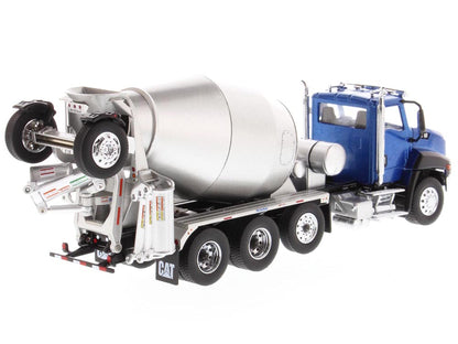 CAT Caterpillar CT660 Day Cab Tractor with McNeilus Concrete Mixer Truck Blue Metallic 1/50 Diecast Model