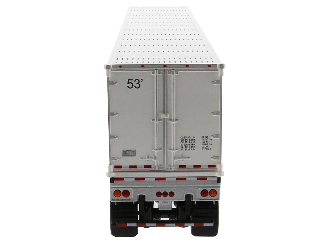 Peterbilt 579 UltraLoft Truck Tractor Red with "CAT Caterpillar" Mural Dry Van Trailer "Transport Series" 1/50 Diecast Model