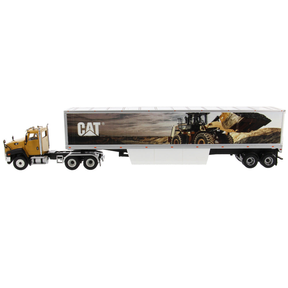 CAT Caterpillar CT660 Day Cab with Caterpillar Mural Dry Van Trailer "Transport Series" 1/50 Diecast Model