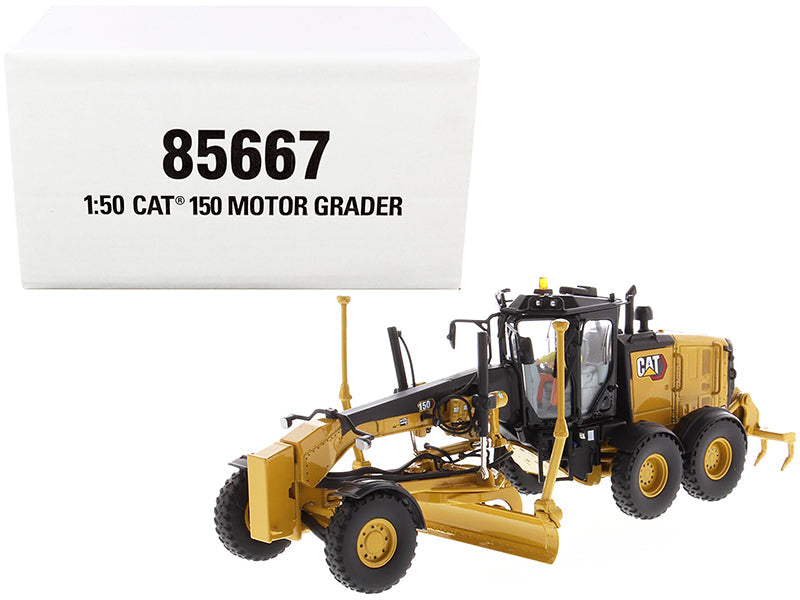 CAT Caterpillar 150 Motor Grader with Operator "High Line Series" 1/50 Diecast Model