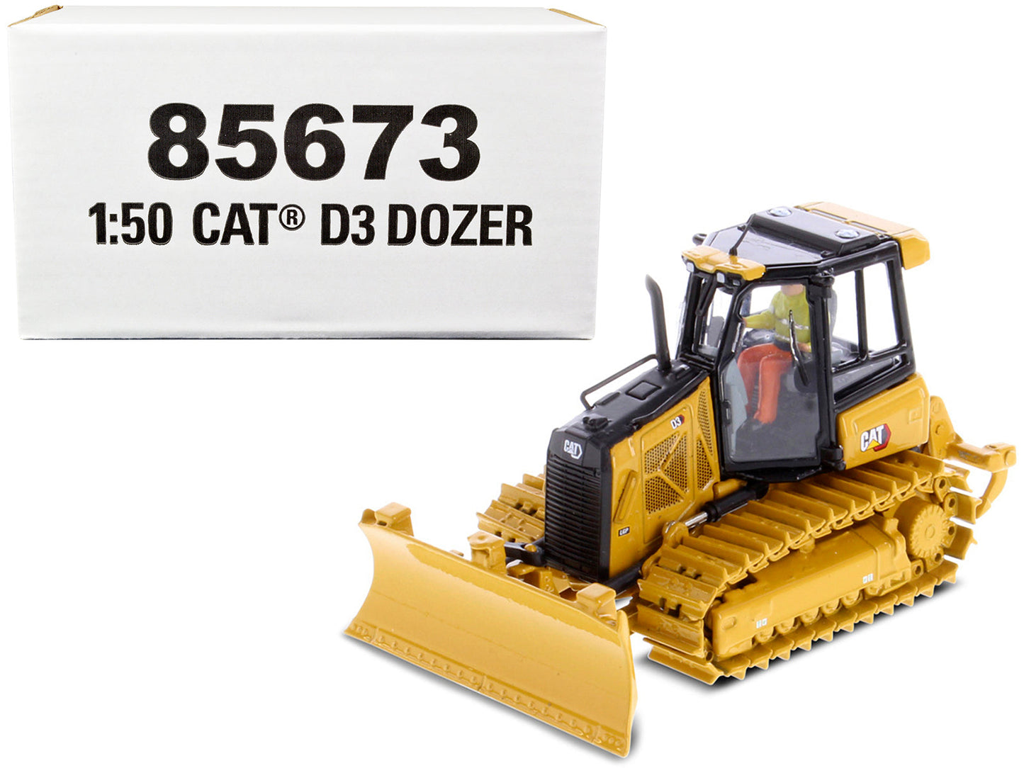 CAT Caterpillar D3 Track Type Dozer with Operator "High Line" Series 1/50 Diecast Model