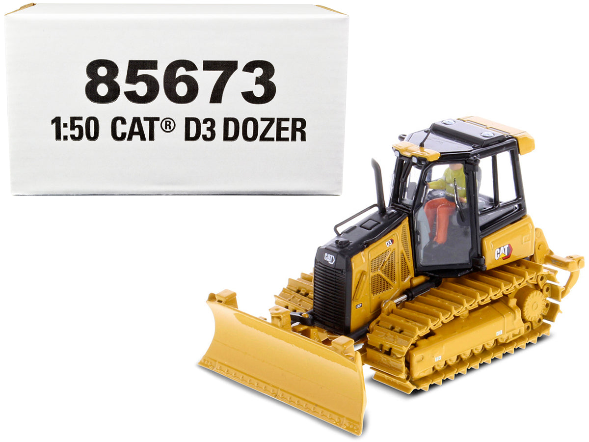 CAT Caterpillar D3 Track Type Dozer with Operator "High Line" Series 1/50 Diecast Model