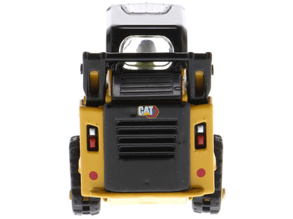 CAT Caterpillar 259D3 Compact Track Loader with Work Tools and Operator Yellow "High Line Series" 1/50 Diecast Model