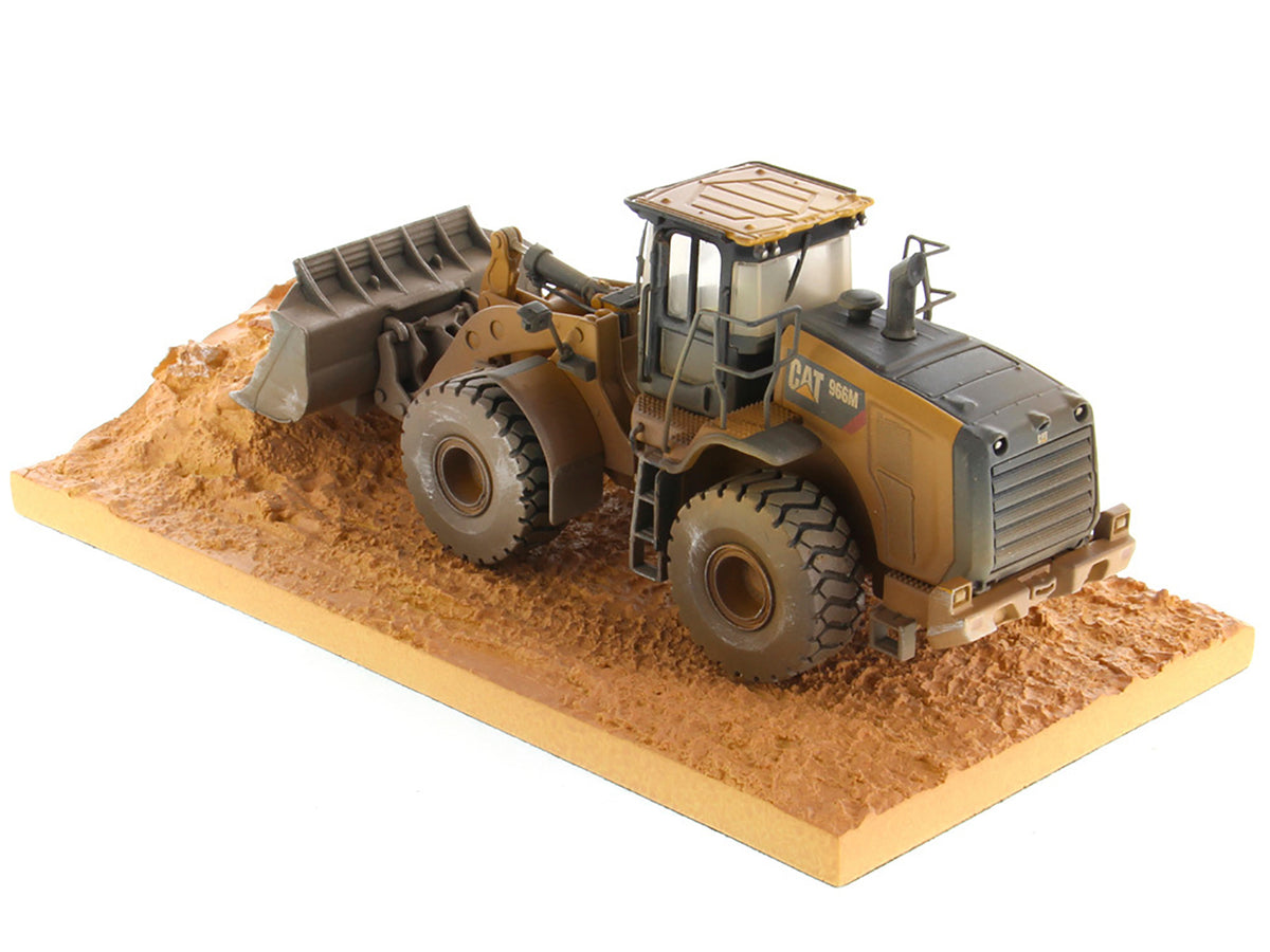 CAT Caterpillar 966M Wheel Loader with Operator (Dirty Version) "Weathered" Series 1/50 Diecast Model