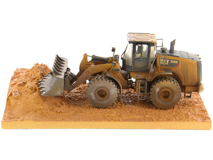 CAT Caterpillar 966M Wheel Loader with Operator (Dirty Version) "Weathered" Series 1/50 Diecast Model
