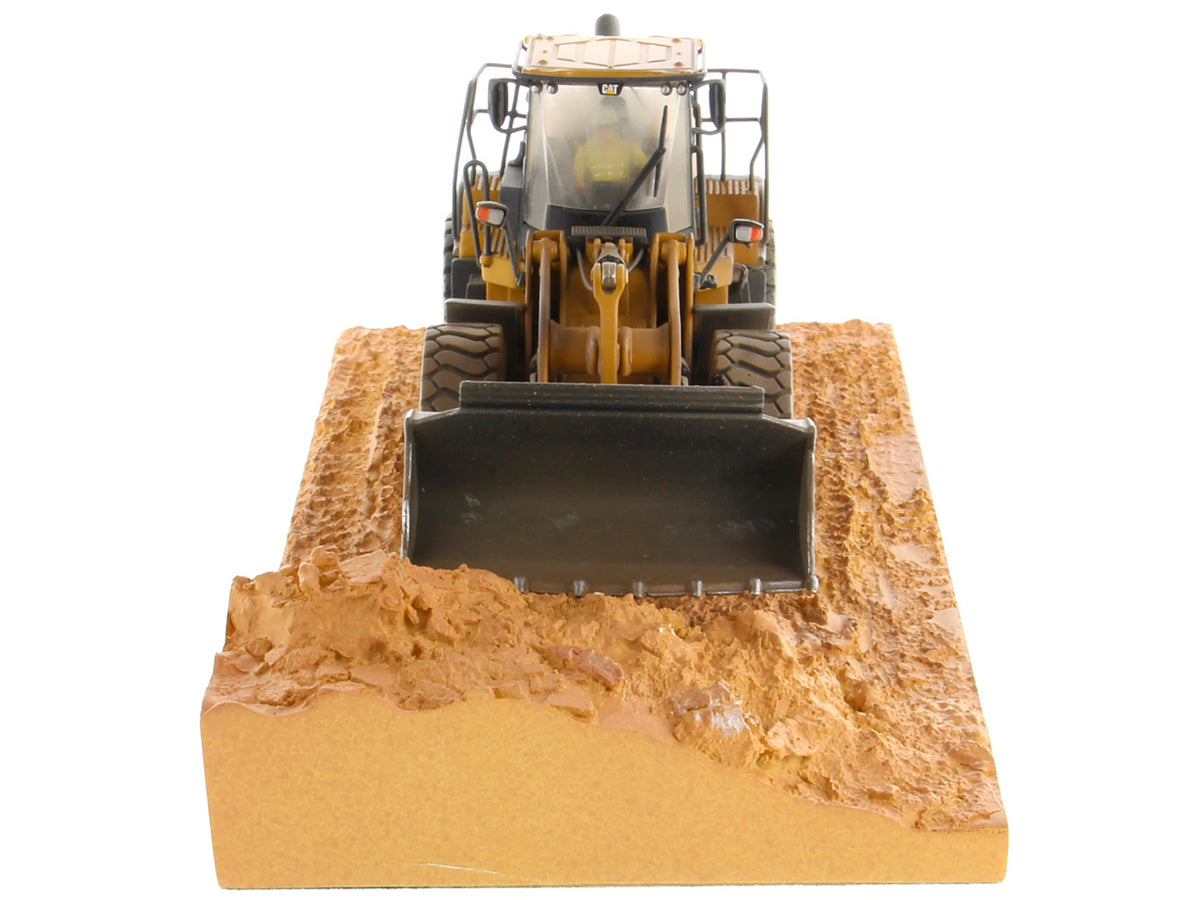CAT Caterpillar 966M Wheel Loader with Operator (Dirty Version) "Weathered" Series 1/50 Diecast Model
