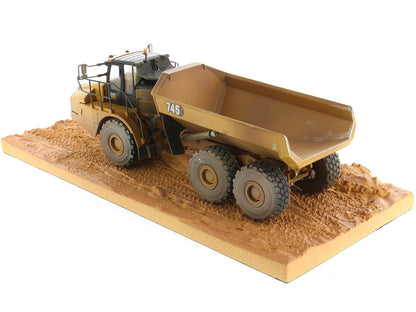 CAT Caterpillar 745 Articulated Truck with Operator (Dirty Version) "Weathered" Series 1/50 Diecast Model