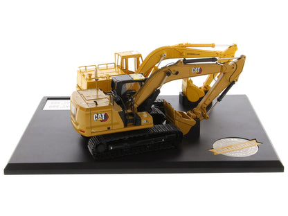 CAT Caterpillar 225 Hydraulic Escavator and CAT Caterpillar 323 Next Generation Hydraulic Escavator Set of 2 pieces "Evolution Series" 1/50 Diecast Models