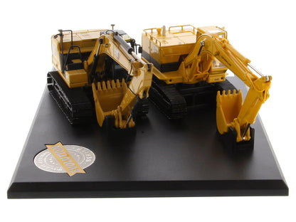 CAT Caterpillar 225 Hydraulic Escavator and CAT Caterpillar 323 Next Generation Hydraulic Escavator Set of 2 pieces "Evolution Series" 1/50 Diecast Models