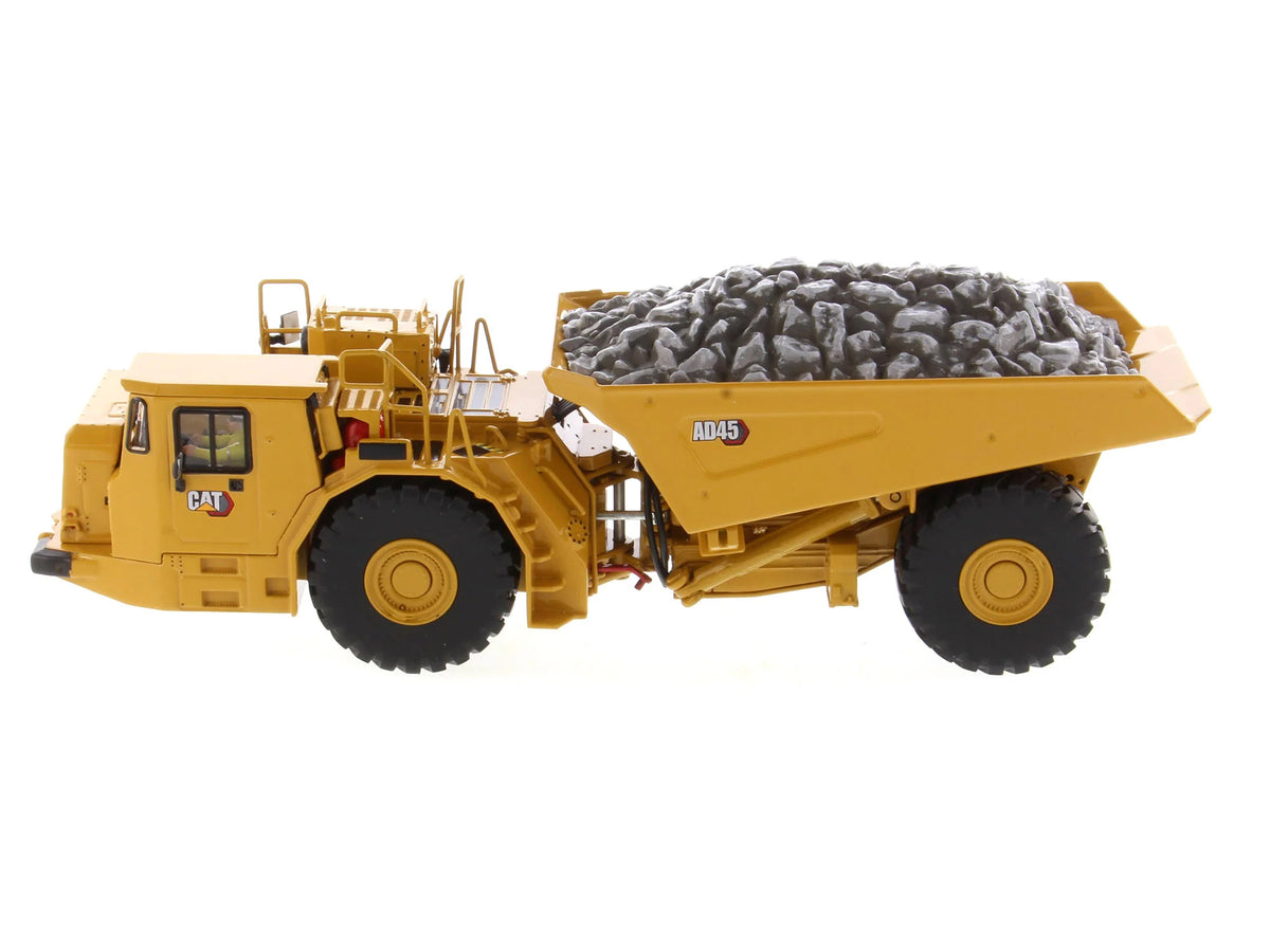CAT Caterpillar AD45 Underground Articulated Truck Yellow "High Line" Series 1/50 Diecast Model