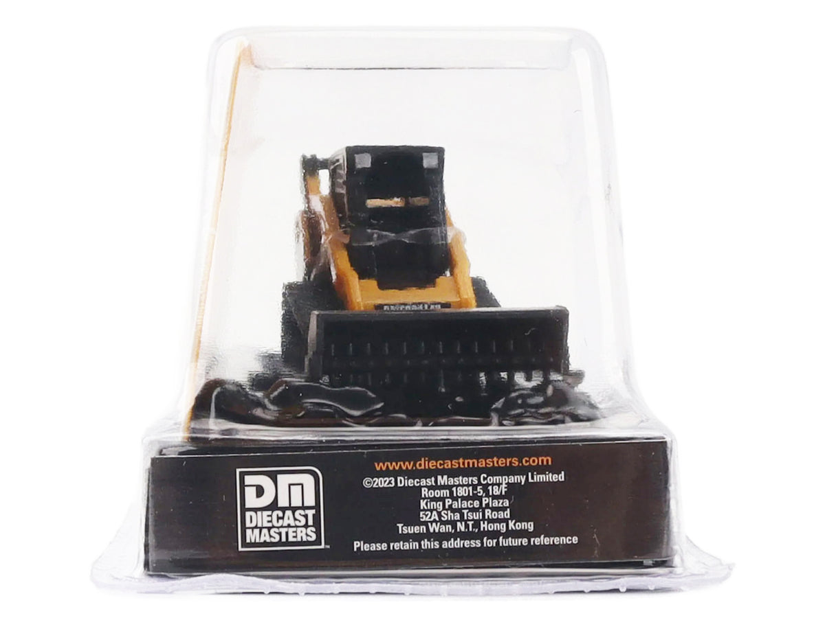 CAT Caterpillar 272C Compact Track Loader with Broom Yellow "Micro-Constructor" Series Diecast Model