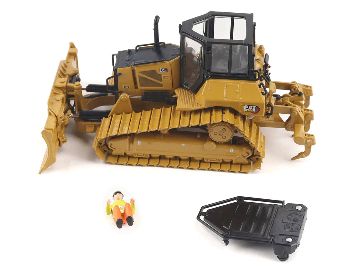 CAT Caterpillar D5 LGP Track-Type Dozer Yellow "High Line" Series 1/50 Diecast Model