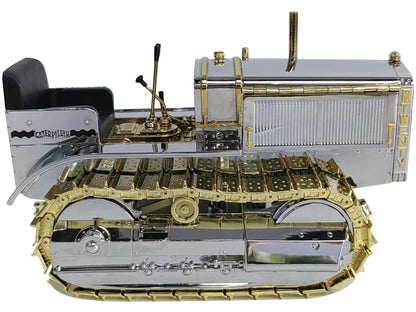 CAT Caterpillar Twenty Tractor "100th Anniversary" Chrome and Gold "Centennial Series" 1/16 Diecast Model