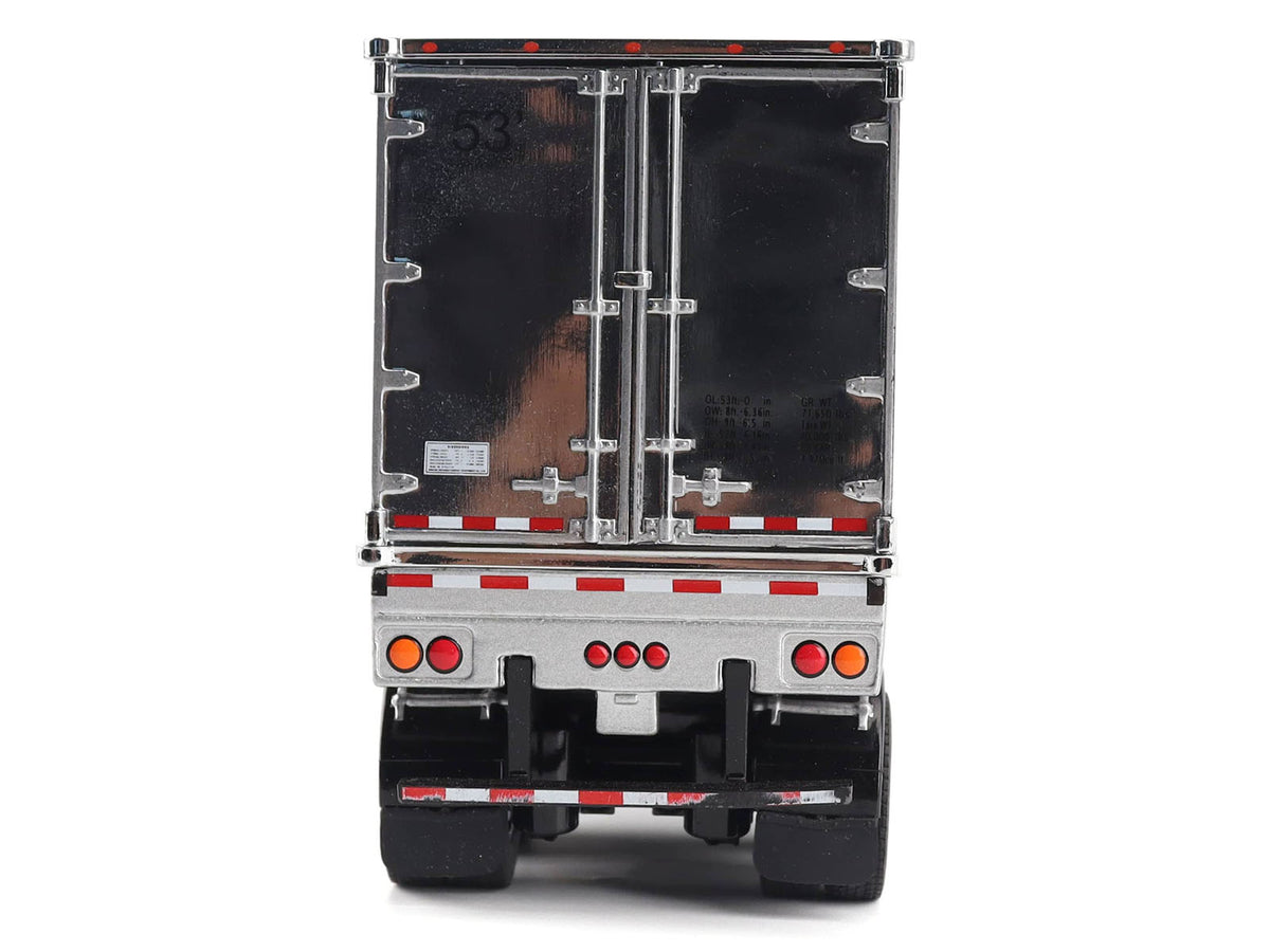 Peterbilt 579 UltraLoft Truck Tractor Black Metallic with "CAT Caterpillar" Mural Trailer "Transport Series" 1/50 Diecast Model