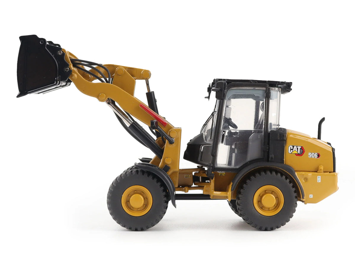 CAT Caterpillar 906 Compact Wheel Loader Yellow with Operator "High Line Series" 1/50 Diecast Model