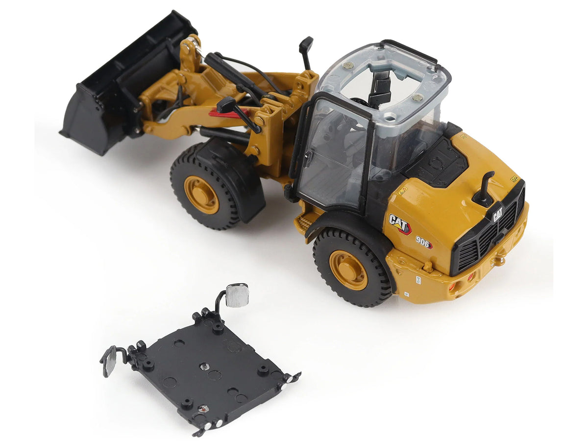CAT Caterpillar 906 Compact Wheel Loader Yellow with Operator "High Line Series" 1/50 Diecast Model