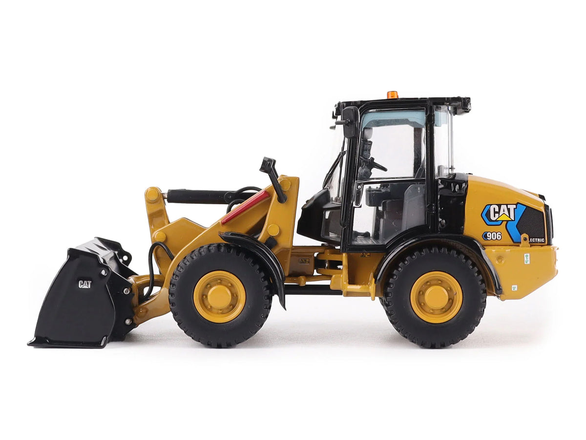 CAT Caterpillar 906 Electric Compact Wheel Loader Yellow with Operator "High Line Series" 1/50 Diecast Model