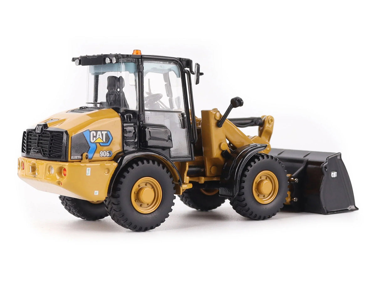 CAT Caterpillar 906 Electric Compact Wheel Loader Yellow with Operator "High Line Series" 1/50 Diecast Model