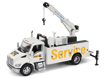 Kenworth T380 Auto-Crane Titan 85 Truck with Miller EnPak White "Transport Series" 1/50 Diecast Model