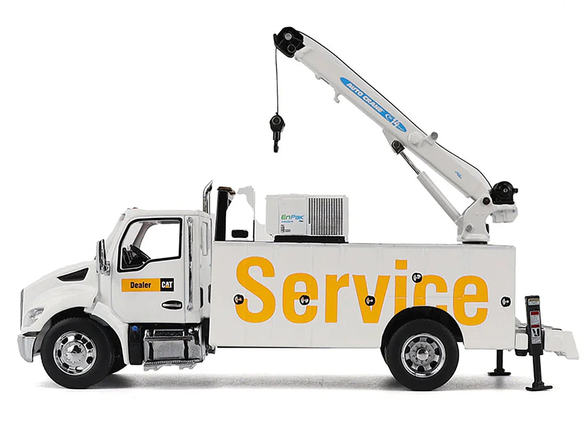 Kenworth T380 Auto-Crane Titan 85 Truck with Miller EnPak White "Transport Series" 1/50 Diecast Model