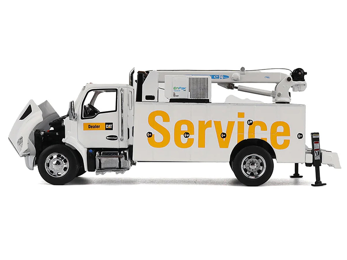Kenworth T380 Auto-Crane Titan 85 Truck with Miller EnPak White "Transport Series" 1/50 Diecast Model