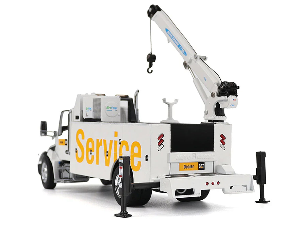 Kenworth T380 Auto-Crane Titan 85 Truck with Miller EnPak White "Transport Series" 1/50 Diecast Model