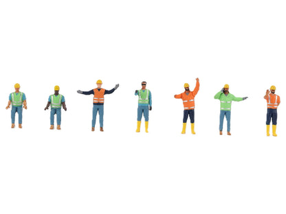 "Construction Workers" 7 Piece Figure Set for 1/50 Scale Models