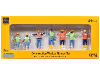 "Construction Workers" 7 Piece Figure Set for 1/50 Scale Models
